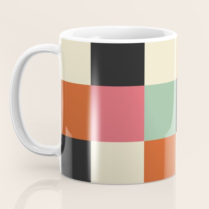Bold Colorful Checks Pattern - Large XVIII Coffee Mug Gallery Image 3