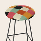 Bold Colorful Checks Pattern - Large XVIII Stool Gallery Image 2