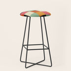 Bold Colorful Checks Pattern - Large XVIII Stool Gallery Image 1