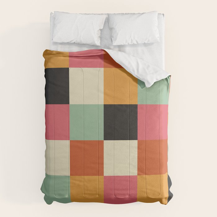 Bold Colorful Checks Pattern - Large XVIII Comforter Gallery Image 6