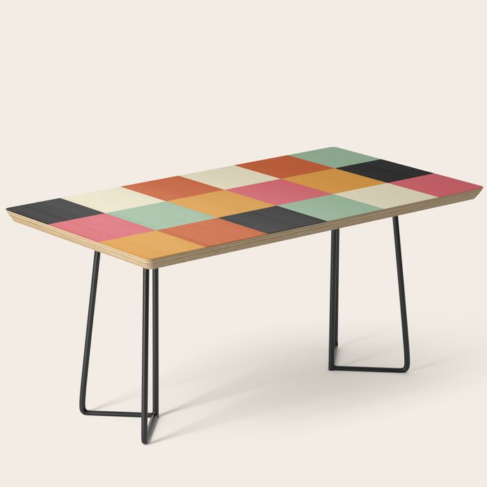 Bold Colorful Checks Pattern - Large XVIII Coffee Table Gallery Image 1