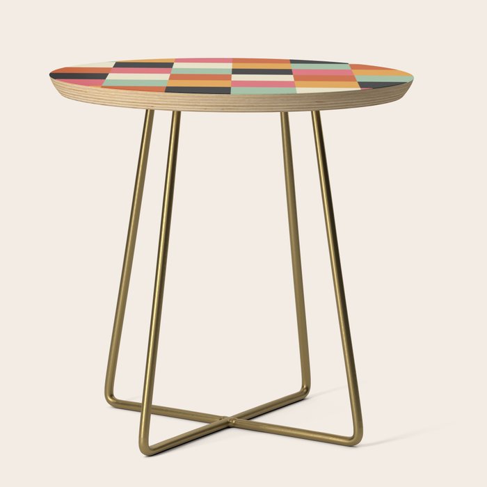 Bold Colorful Checks Pattern - Large XVIII Side Table Gallery Image 1