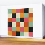 Bold Colorful Checks Pattern - Large XVIII Wall Mural Gallery Image 2