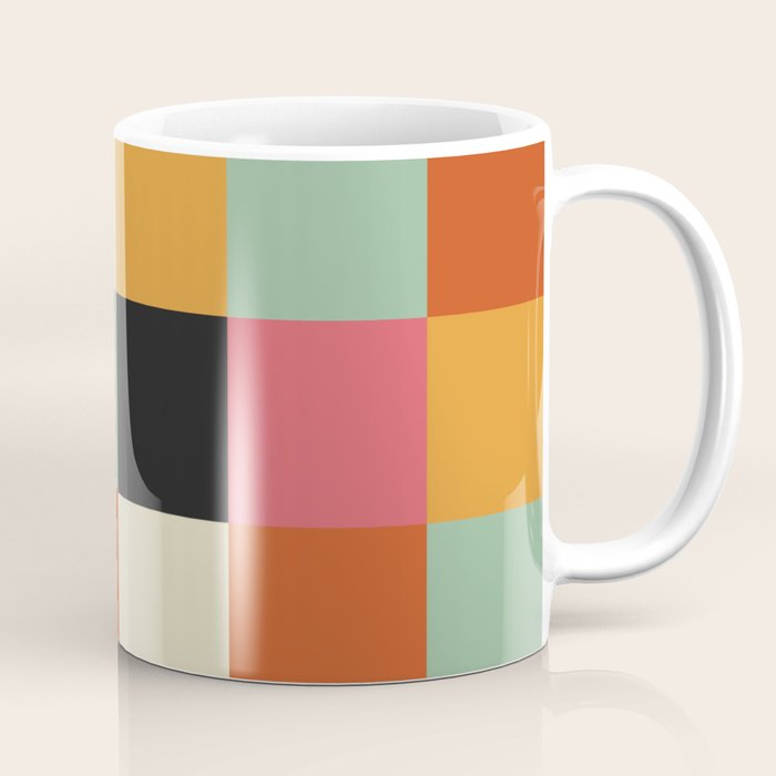 Bold Colorful Checks Pattern - Large XVIII Coffee Mug Gallery Image 1