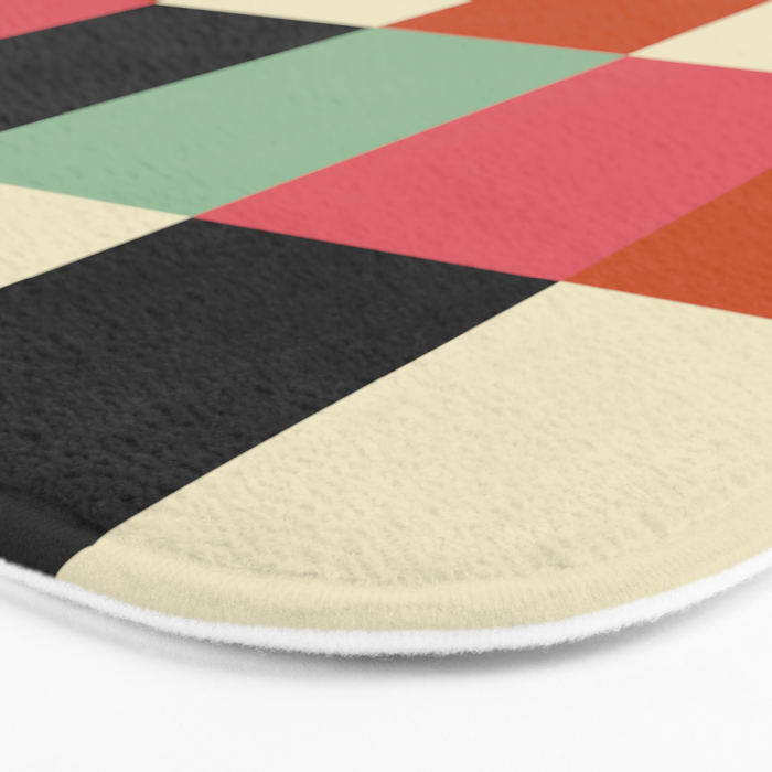 Bold Colorful Checks Pattern - Large XVIII Bath Mat Gallery Image 3