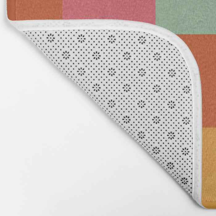 Bold Colorful Checks Pattern - Large XVIII Bath Mat Gallery Image 2