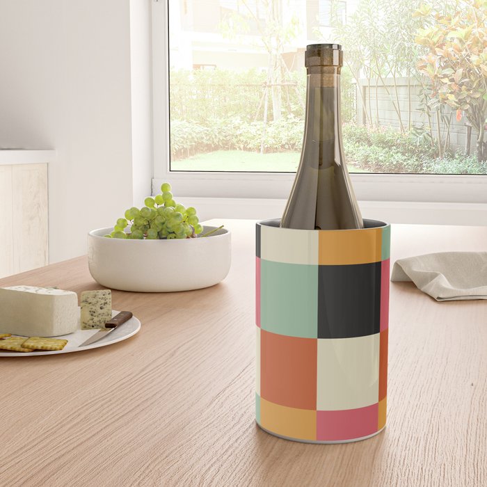 Bold Colorful Checks Pattern - Large XVIII Wine Chiller Gallery Image 4