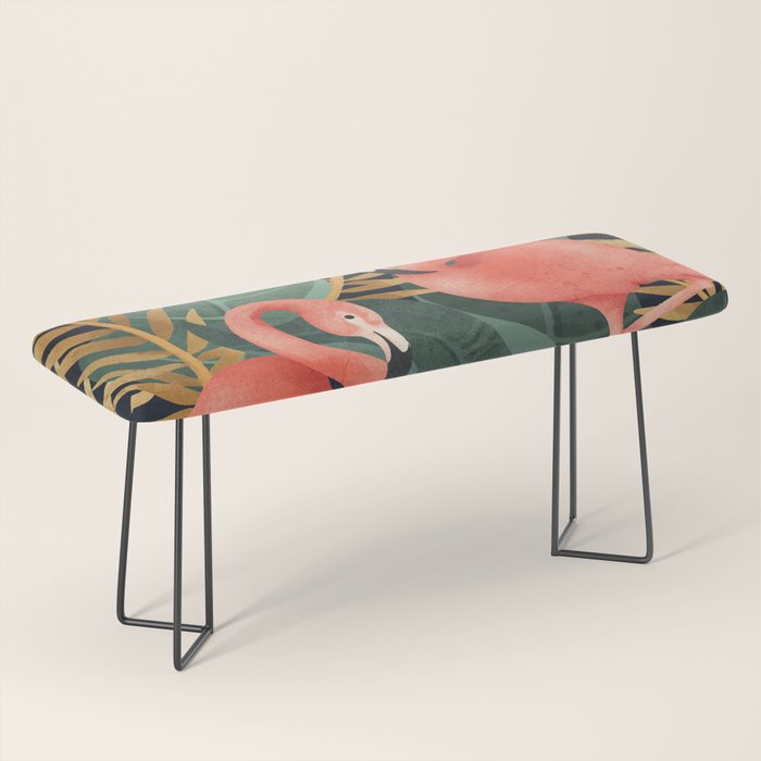 Two Flamingos Bench Gallery Image 1