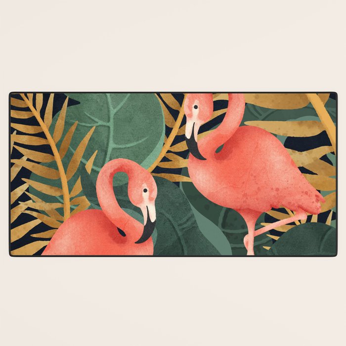 Two Flamingos Desk Mat Gallery Image 3