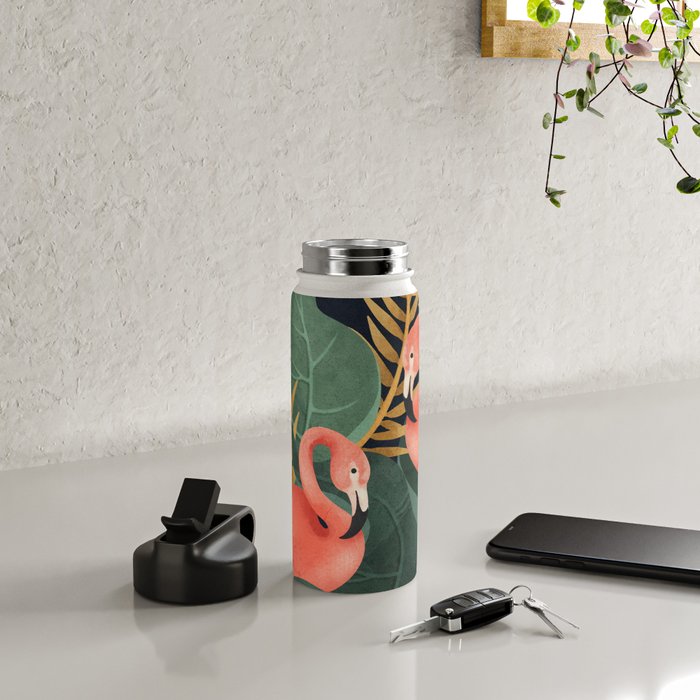 Two Flamingos Water Bottle Gallery Image 4