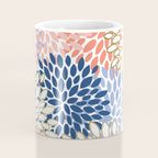 Festive, Modern, Floral Prints, Pink, Navy, Gold Coffee Mug Gallery Image 4