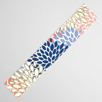 Festive, Modern, Floral Prints, Pink, Navy, Gold Table Runner Gallery Image 3