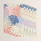 Festive, Modern, Floral Prints, Pink, Navy, Gold Wrapping Paper Gallery Image 3