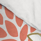 Festive, Modern, Floral Prints, Pink, Navy, Gold Comforter Gallery Image 4