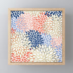 Festive, Modern, Floral Prints, Pink, Navy, Gold Mini Art Print Gallery Image 1