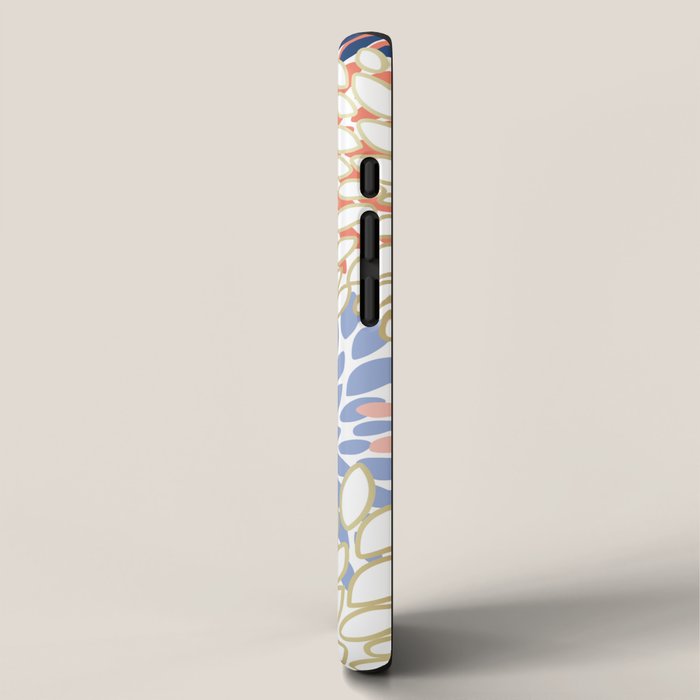Festive, Modern, Floral Prints, Pink, Navy, Gold iPhone Case Gallery Image 2