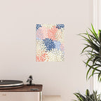 Festive, Modern, Floral Prints, Pink, Navy, Gold Poster Gallery Image 2