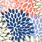 Festive, Modern, Floral Prints, Pink, Navy, Gold Coffee Mug Gallery Image 2