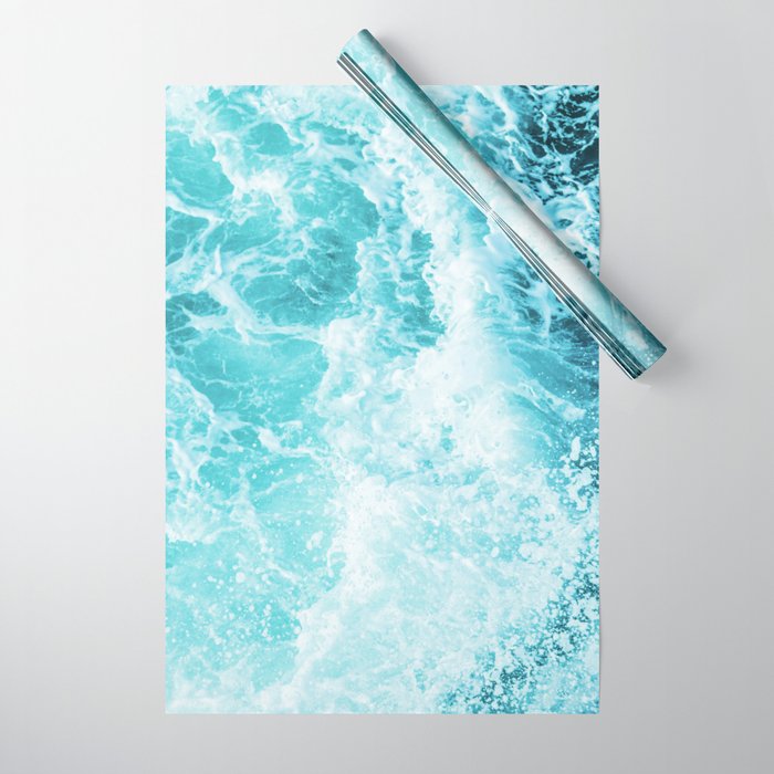Perfect Sea Waves Wrapping Paper Gallery Image 1