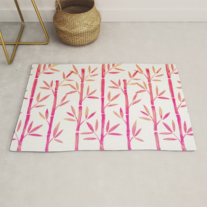 Bamboo Stems - Pink Palette Rug Gallery Image 1