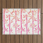 Bamboo Stems - Pink Palette Outdoor Rug Gallery Image 1