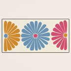 Retro Summer Daisies V Desk Mat Gallery Image 3