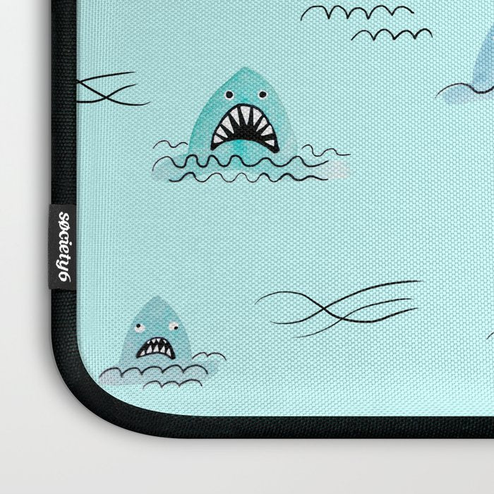 Sharkhead - Shark Pattern Laptop Sleeve Gallery Image 3