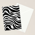 Black and white zebra stripe pattern Stationery Card Gallery Image 2