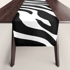 Black and white zebra stripe pattern Table Runner Gallery Image 1