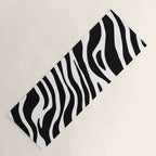 Black and white zebra stripe pattern Yoga Mat Gallery Image 1