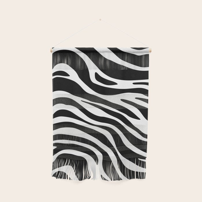 Black and white zebra stripe pattern Wall Hanging Gallery Image 1