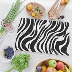 Black and white zebra stripe pattern Cutting Board Gallery Image 2