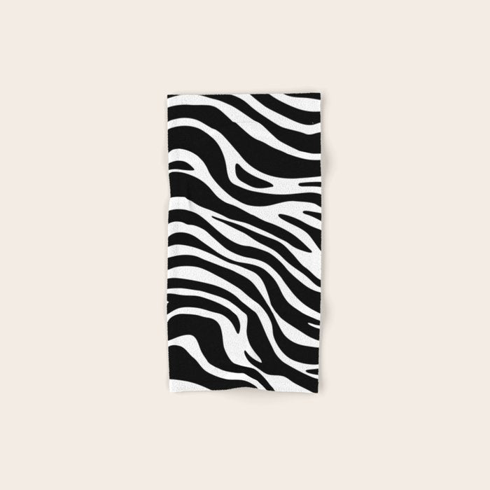 Black and white zebra stripe pattern Bath Towel Gallery Image 1