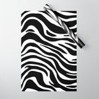 Black and white zebra stripe pattern Wrapping Paper Gallery Image 1