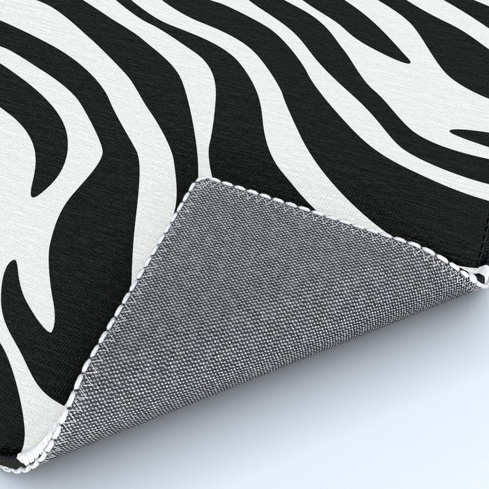 Black and white zebra stripe pattern Rug Gallery Image 4