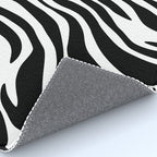 Black and white zebra stripe pattern Rug Gallery Image 4