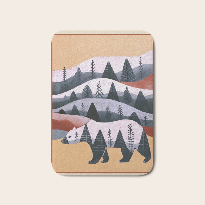 Mountain Bear Bath Mat Gallery Image 1