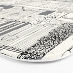Washington DC toile gray Bath Mat Gallery Image 3
