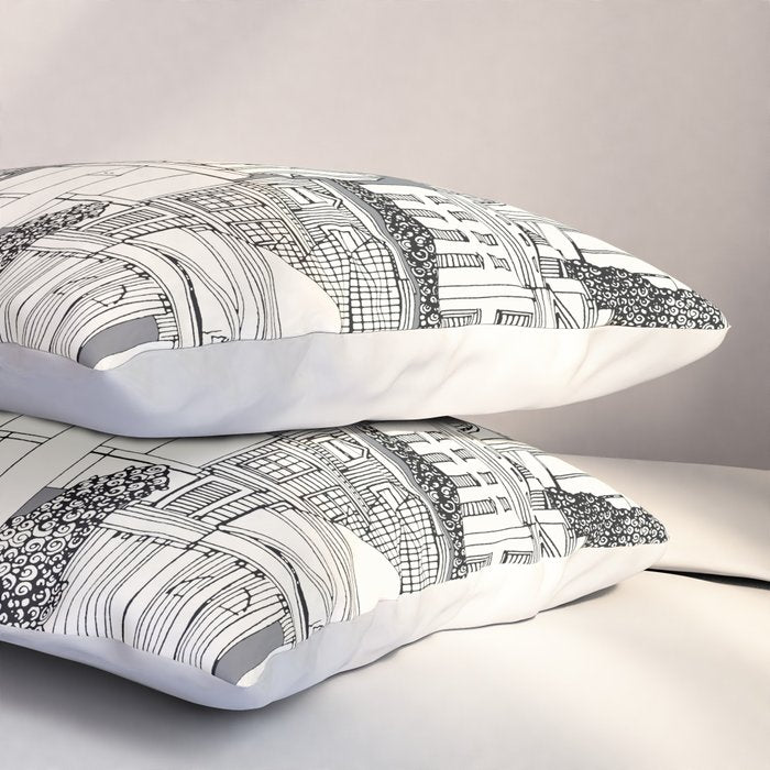 Washington DC toile gray Pillow Sham Gallery Image 3