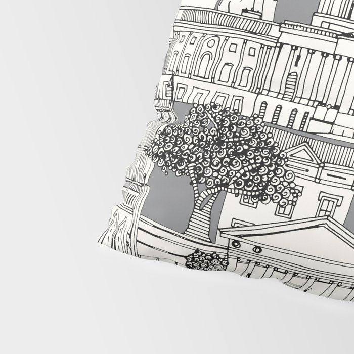 Washington DC toile gray Pillow Sham Gallery Image 4