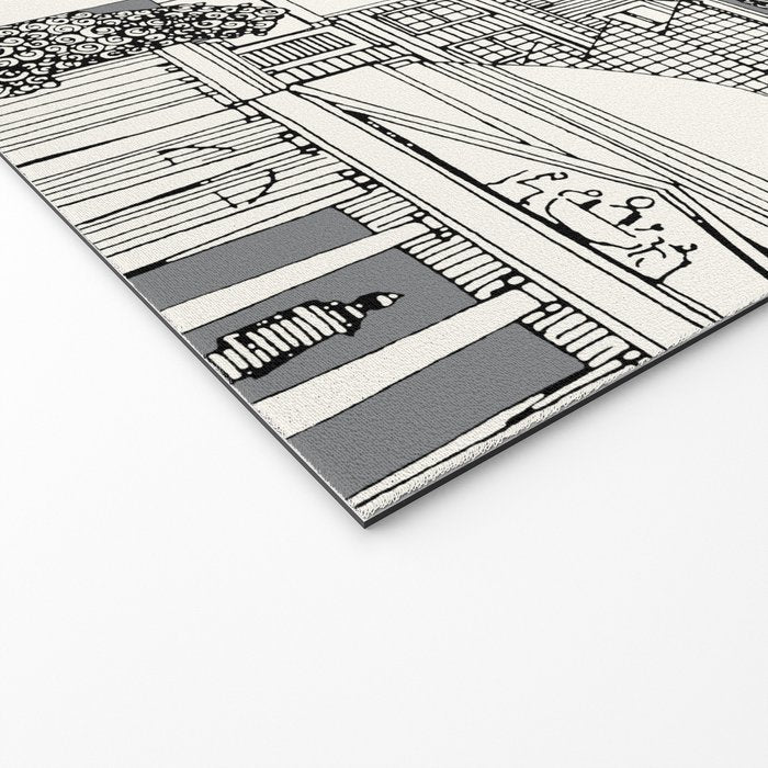 Washington DC toile gray Welcome Mat Gallery Image 2