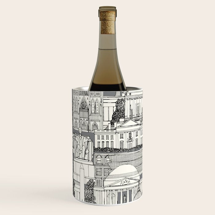 Washington DC toile gray Wine Chiller Gallery Image 3