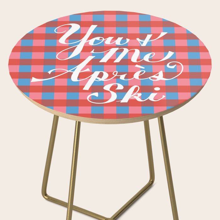 You and Me Apres Ski in Plaid Side Table Gallery Image 2