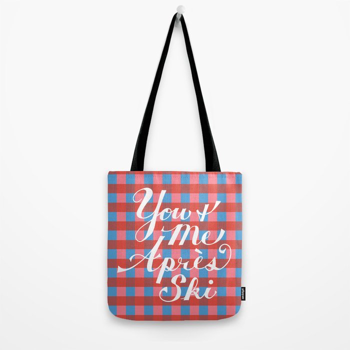You and Me Apres Ski in Plaid Tote Bag Gallery Image 2