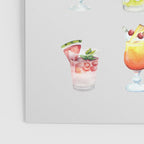 Classic Watercolor Cocktails Drinks Poster Gallery Image 3