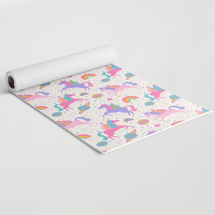 Space Unicorn - Neon Rainbow Yoga Mat Gallery Image 2