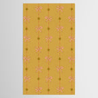 Cute Hair Bows & Stars in Yellow Ochre & Peach Tablecloth Gallery Image 2
