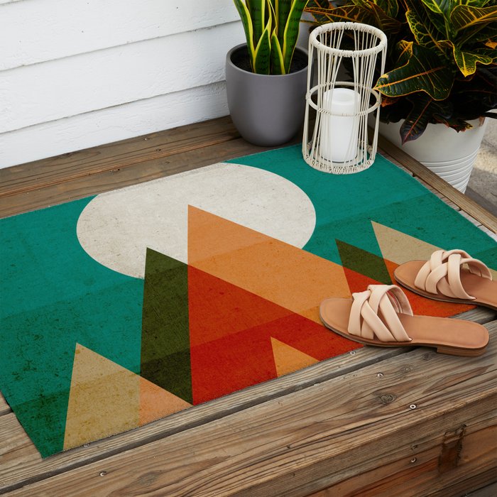 Full moon over Sahara desert Outdoor Rug Gallery Image 2