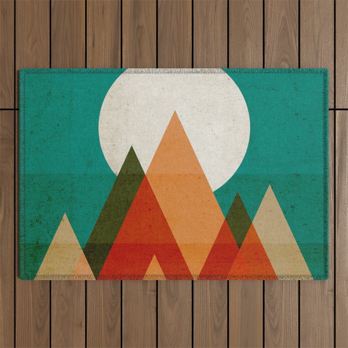 Full moon over Sahara desert Outdoor Rug Gallery Image 1