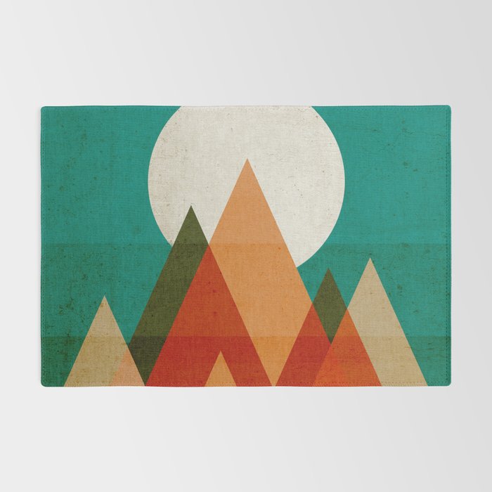 Full moon over Sahara desert Rug Gallery Image 2